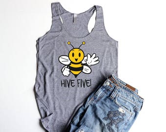 Bee Shirt for Women Tank Beekeeper Shirt Honey Bee Shirt Beekeeper Gift Honey Bee Gift Bee Lovers Save The Bees Shirt Bee Hive Five Shirt