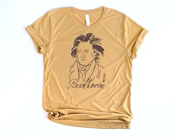 Beethoven Shirt Unisex Classical Music Shirt Ludwig Van Beethoven Portrait Music Teacher Gift Orchestra T Shirt Classical Music Composer Tee