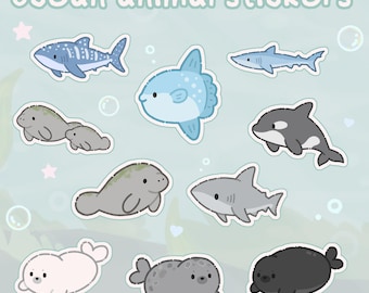 Ocean animal stickers | vinyl stickers