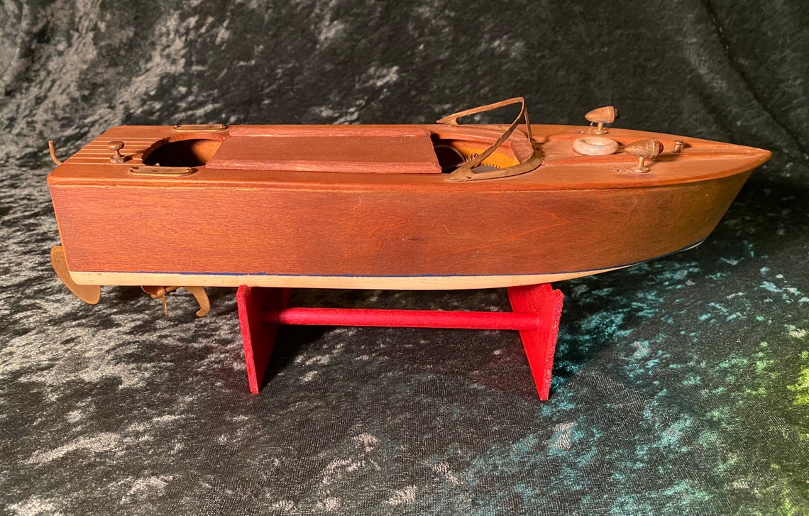 Vintage Battery Operated Wood Toy Boat Made in Japan - Etsy