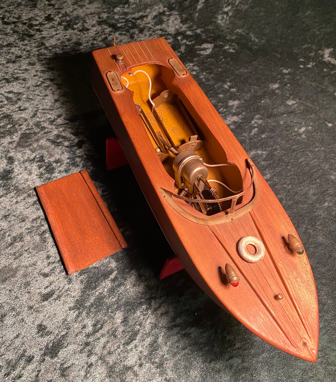 Vintage Battery Operated Wood Toy Boat Made in Japan - Etsy