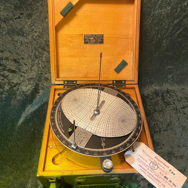 Abrams Universal Sun Compass Model SC-1 WW2 Era 1944