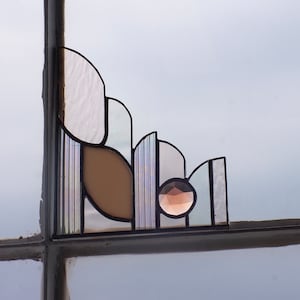 Stained glass art deco Corner design