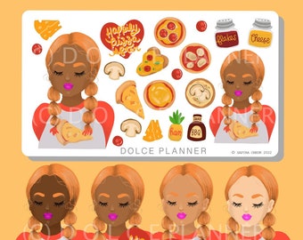 Pizza Lover Planner and Journal Stickers