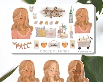 Farmhouse Fall, Cozy Autumn Planner and Journal Stickers