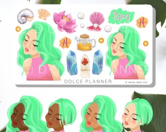 Pisces Zodiac Astrology Planner and Journal Stickers