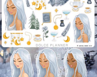 Winter's Tale Planner and Journal Stickers
