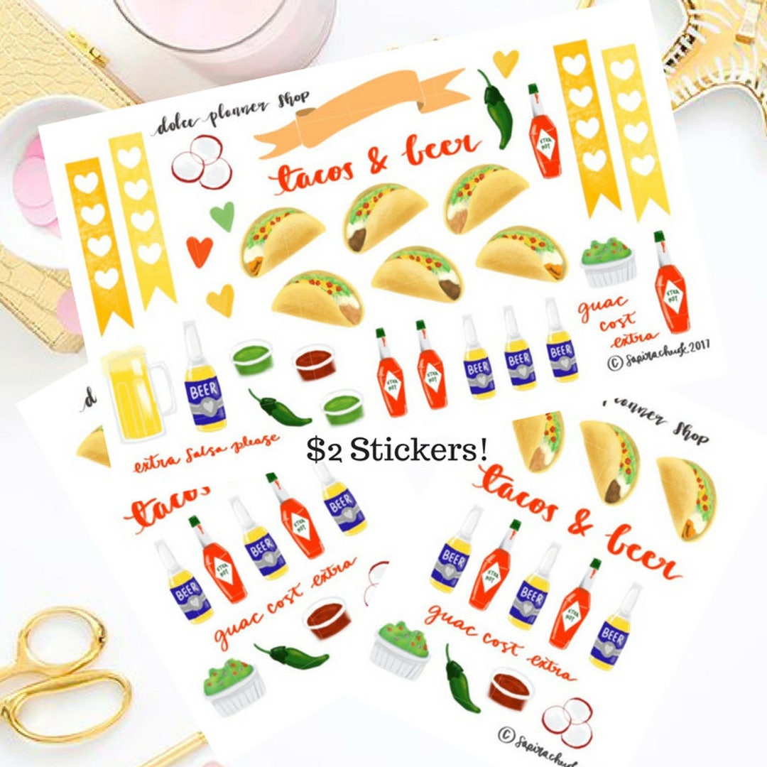 Tacos and Beer Planner Sticker /happy Planner/passion Etsy