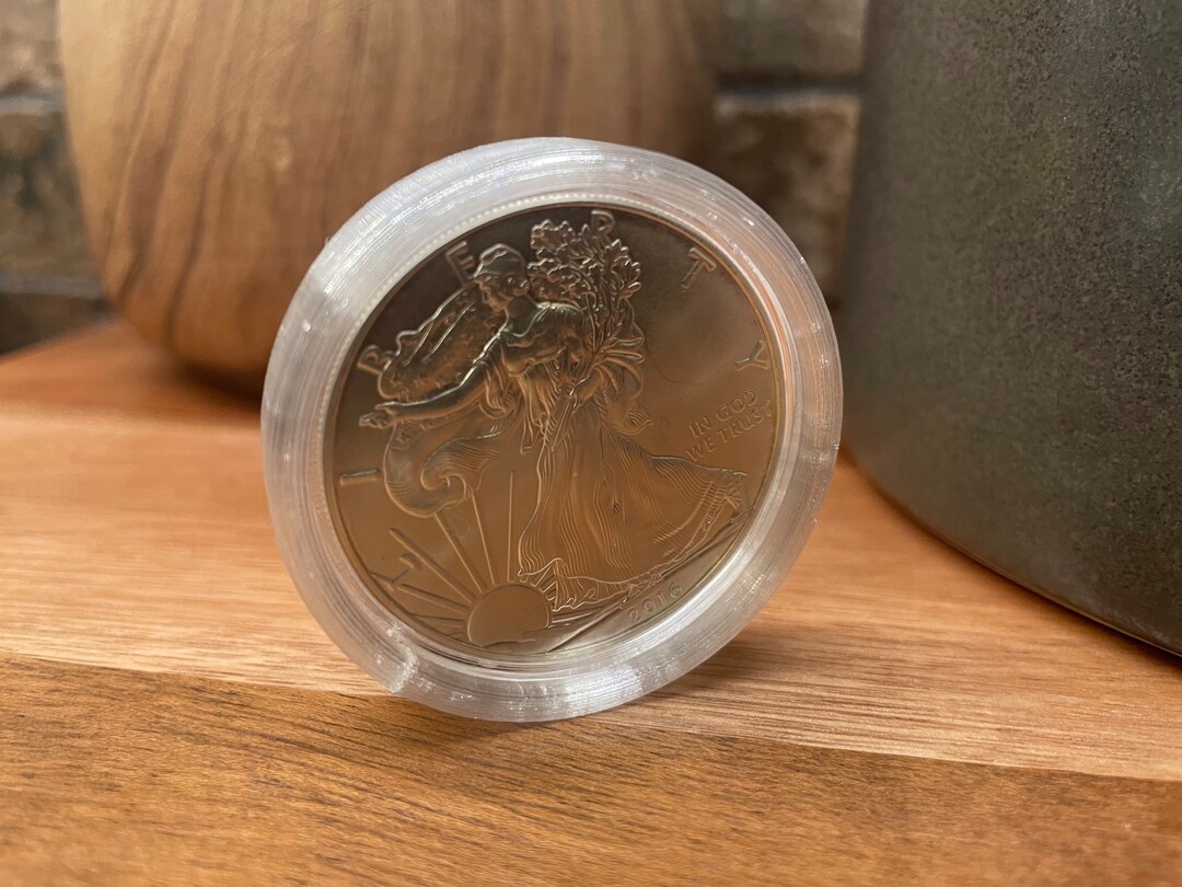 Air-Tite Direct Fit H40 Coin Holder Capsule For 40mm American Silver E - Foto 9