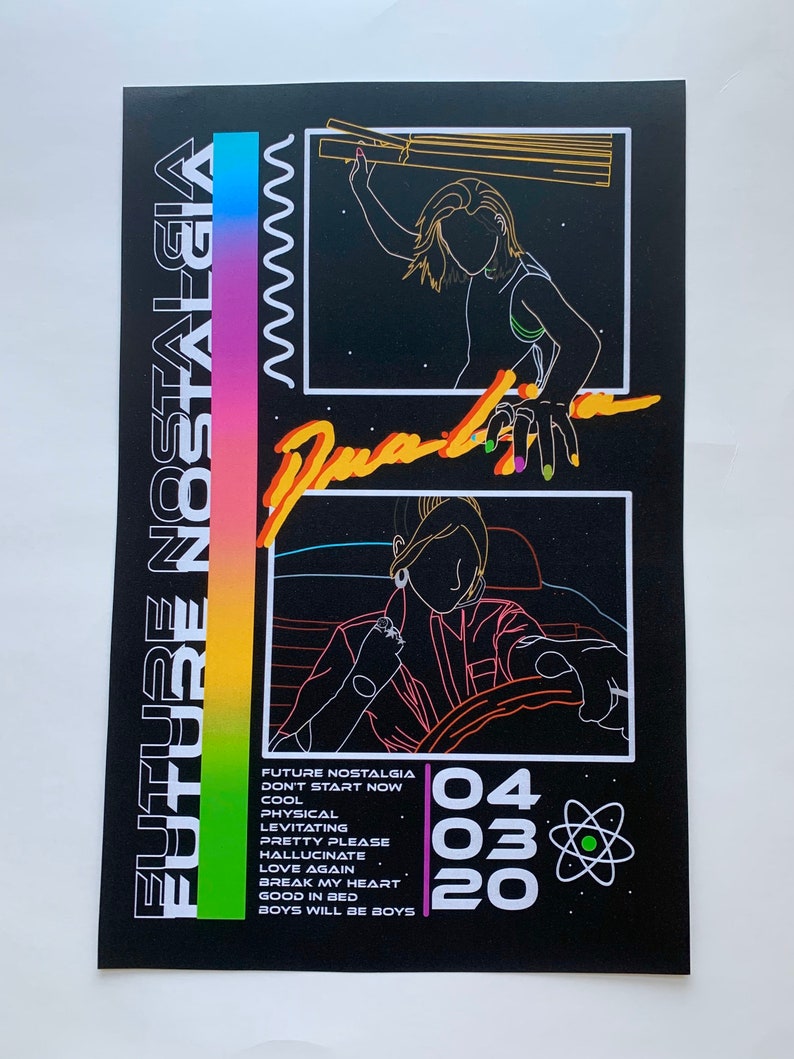 Dua Lipa Poster // Future Nostalgia Poster // Dua Lipa | Etsy