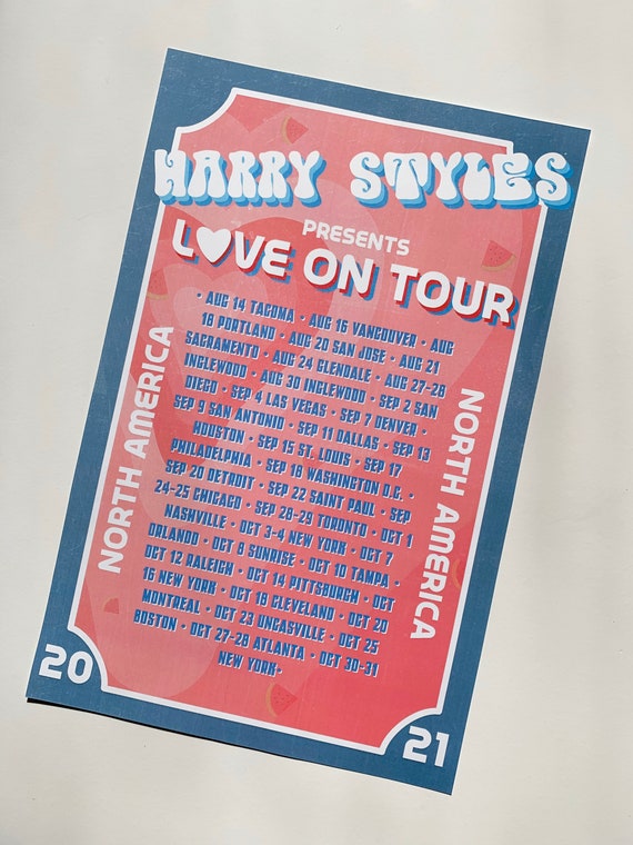 Harry Styles Poster Love On Tour Poster Fine Line Poster Etsy Harry Styles Poster Love On Tour Poster Fine Line Poster Etsy