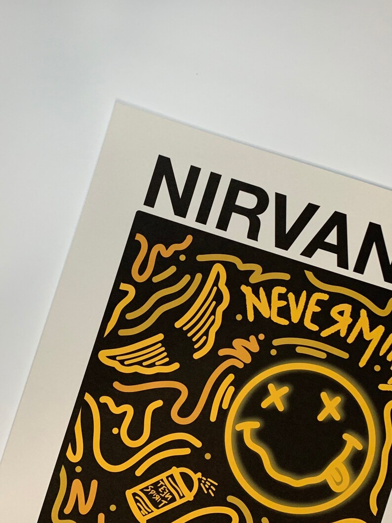 Nirvana Poster // Nirvana Nevermind Poster Nevermind Poster Etsy