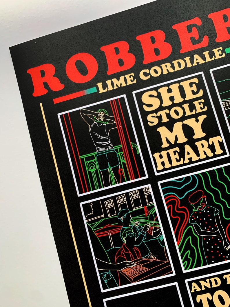 Lime Cordiale Poster // Robbery Poster Etsy