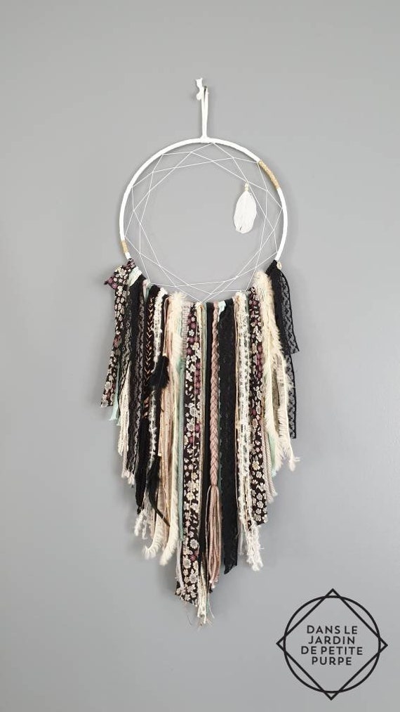 Attrape Rêves Dreamcatcher - Macramé Décoration Murale Bohème, Ethnique, Fait Main Mariage Cheyenne