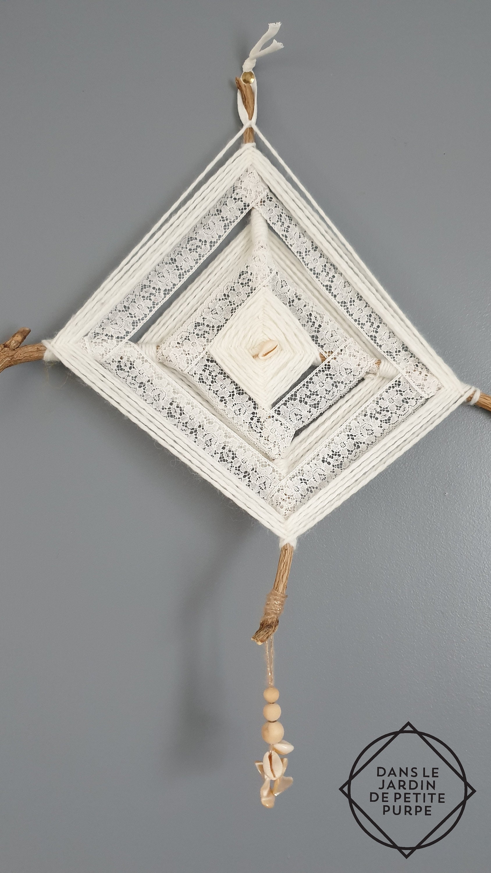 Tissage Mural - Weaving Mandala- Décoration Murale Bohème, Ethnique, Fait Main Mariage Boho Lace