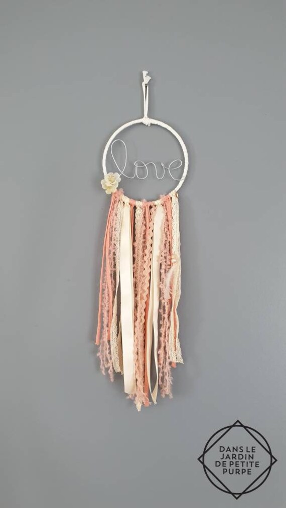 Attrape Rêves Dreamcatcher - Macramé Décoration Murale Bohème, Ethnique, Fait Main Mariage Love 3