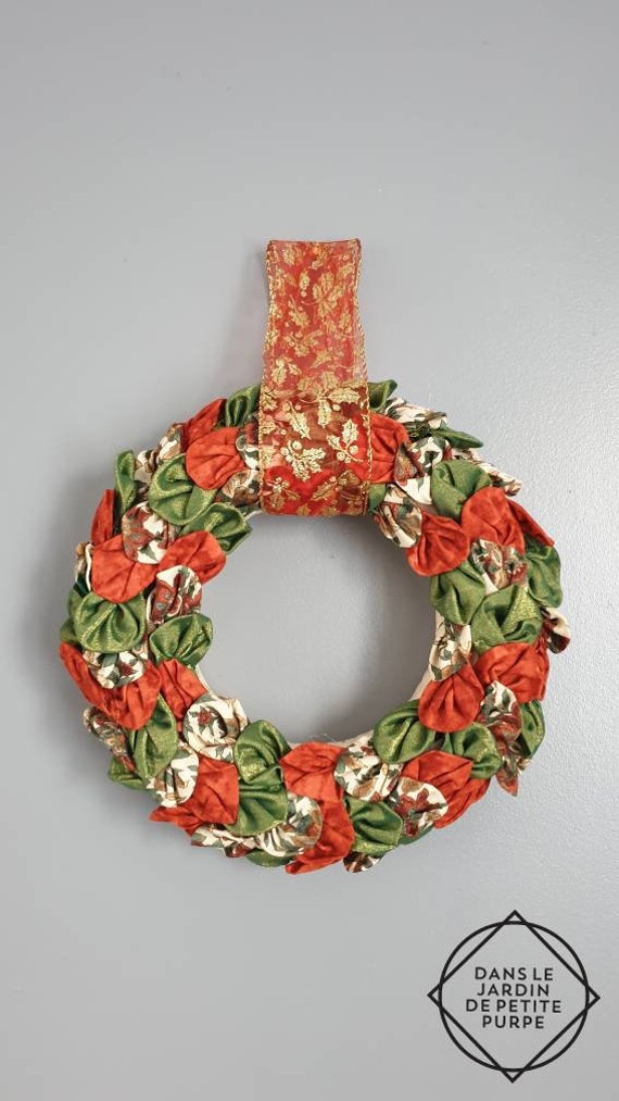 Couronne de Noel en Tissu - Décoration, Christmas Ornements