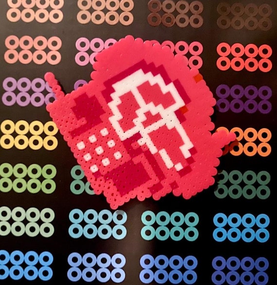 Pink Scream Perler bead