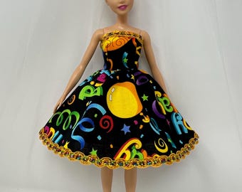 Birthday Party Dress for 11.5" Fashion Doll – Balloon Print