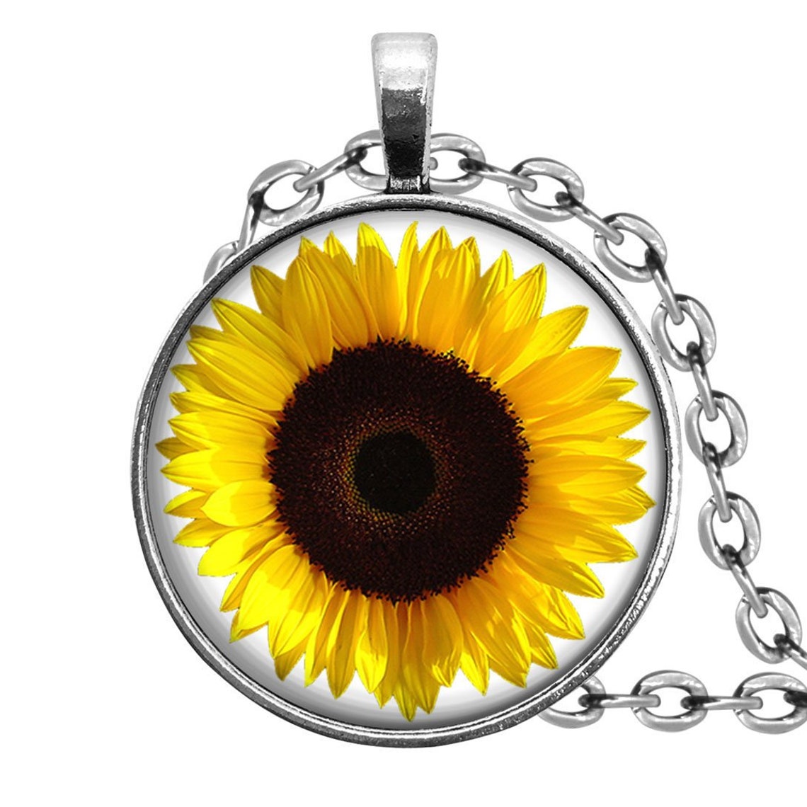 Sunflower Jewelry Sets Handmade Photo Jewelry Glass Etsy