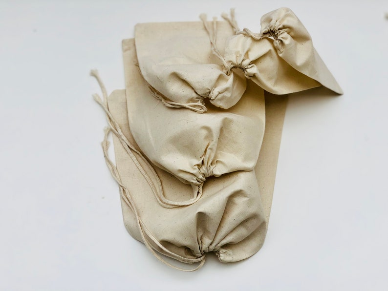 2 x 3 Inches Cotton Natural Single Drawstring Bag Quantity: 1000 Great for Packaging High Quality Bags Premium Quality
