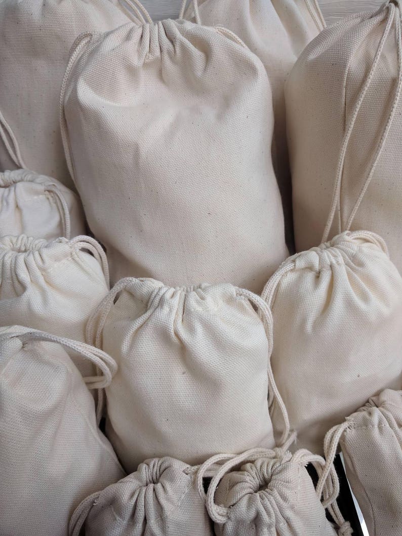5 X 8 Inches Cotton Muslin Bags. 100 Organic Cotton Canvas Etsy
