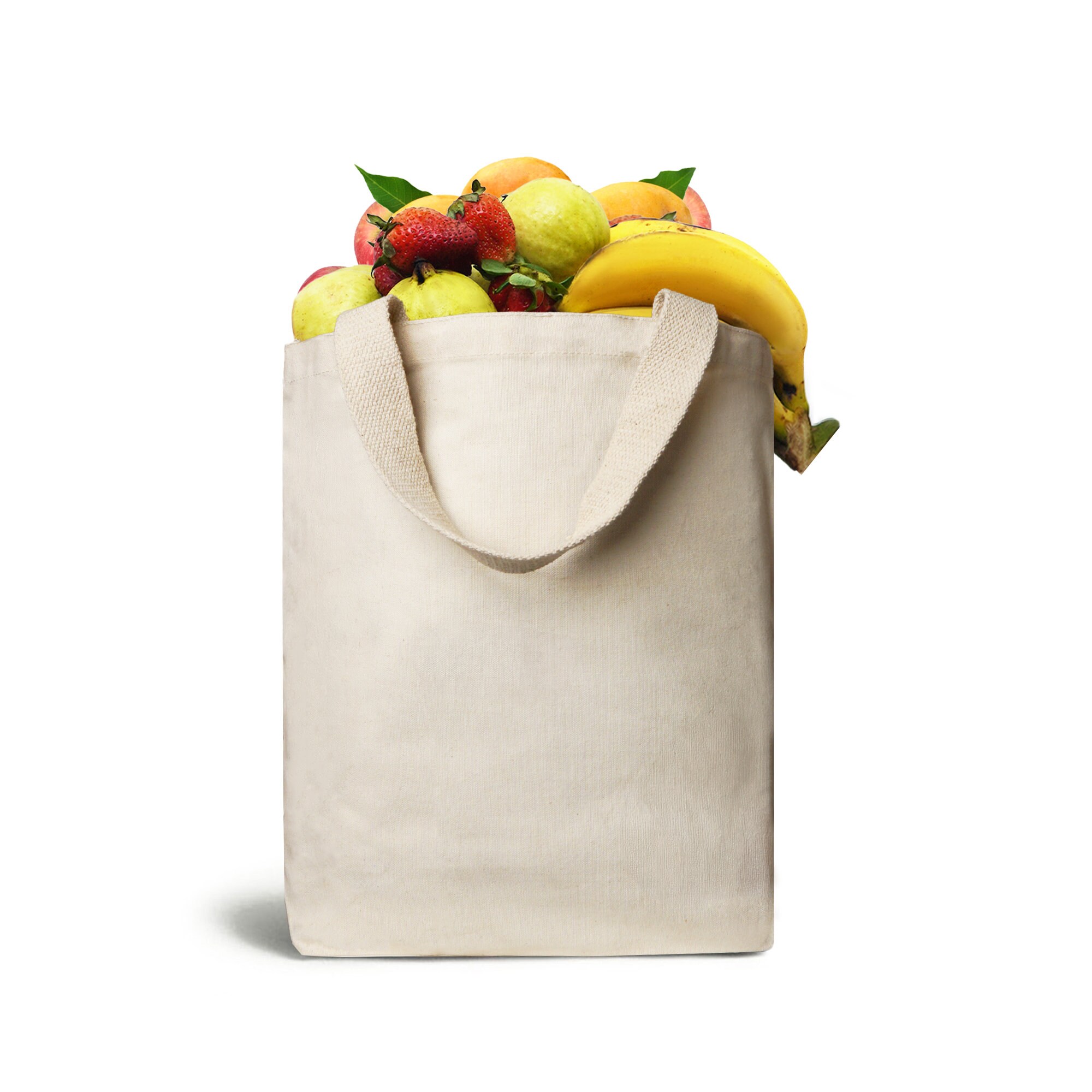15 x 16.5 x 5 (Gusset) Inches Cotton Canvas Tote Bag Premium Quality with handles, Inside Zipper Pocket and Backside Pocket. Travel Tote Bag