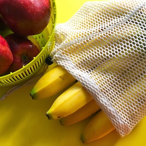 8 x 10 Inches Mesh Produce Bags – Reusable Grocery & Storage Bags for Fruits, Veggies, or Travel – Lightweight and Washable with Drawstring