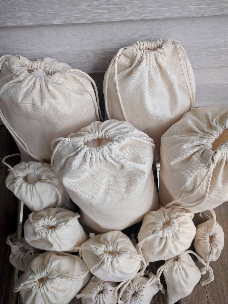 4 x 6 Inches Cotton Canvas Muslin Bags. Double Drawstrings. Etsy