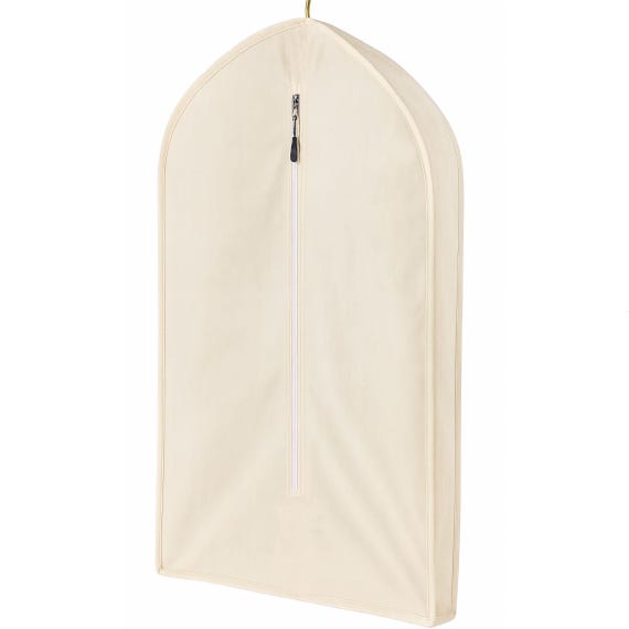 Zippered Garment Bag, 100% Cotton Hanging Garment Bag, Travel Garment Bag, Long Garment Bag, Wedding Dress Storage, Suit Carrier Bag Zippered Garment Bag, 100% Cotton Hanging Garment Bag, Travel Garment Bag, Long Garment Bag, Wedding Dress Storage, Suit Carrier Bag