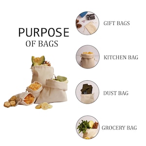 cotton muslin bags are perfect for a variety of uses, whether you need a cotton storage bag for organizing, gift bags for special occasions, or craft bags for creative projects, we have you covered. Wedding favor bags add a charming touch to any event. Keep your groceries fresh with produce bags and accessories in jewelry bags, or protect your seeds with seed bags. Ideal for herbs, our herb bags help preserve freshness, Our versatile collection meets all your storage and packaging needs