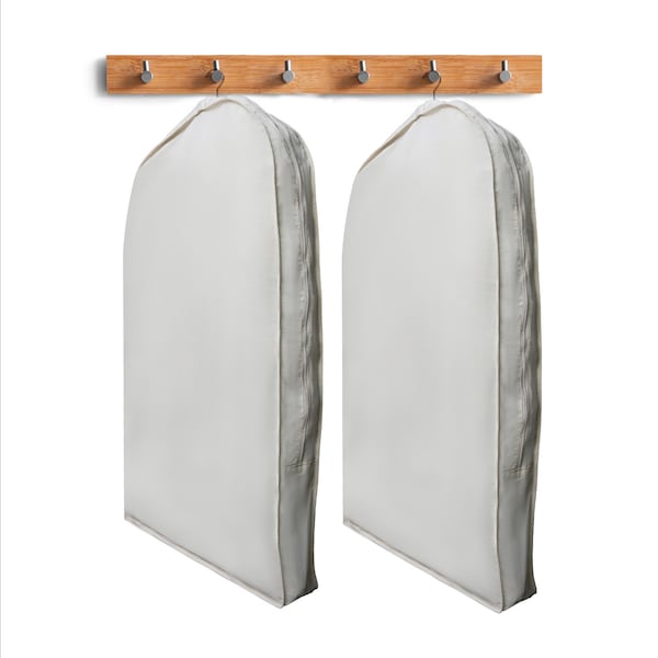 Borsa porta abiti in mussola da 42 pollici - 100% cotone organico - Borsa per abiti da sposa - Borsa per cappotti