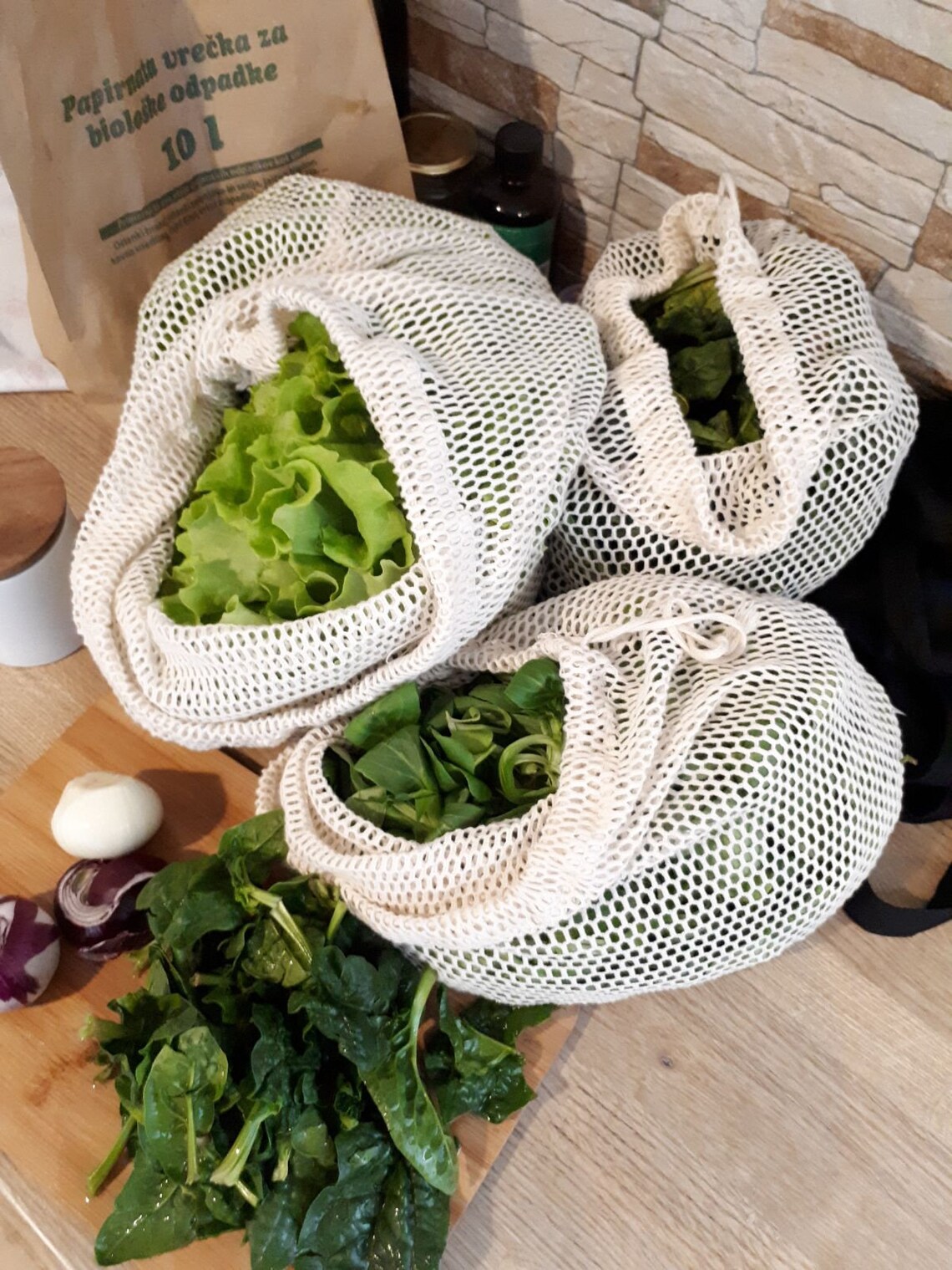 005 Organic Cotton Protea Bags