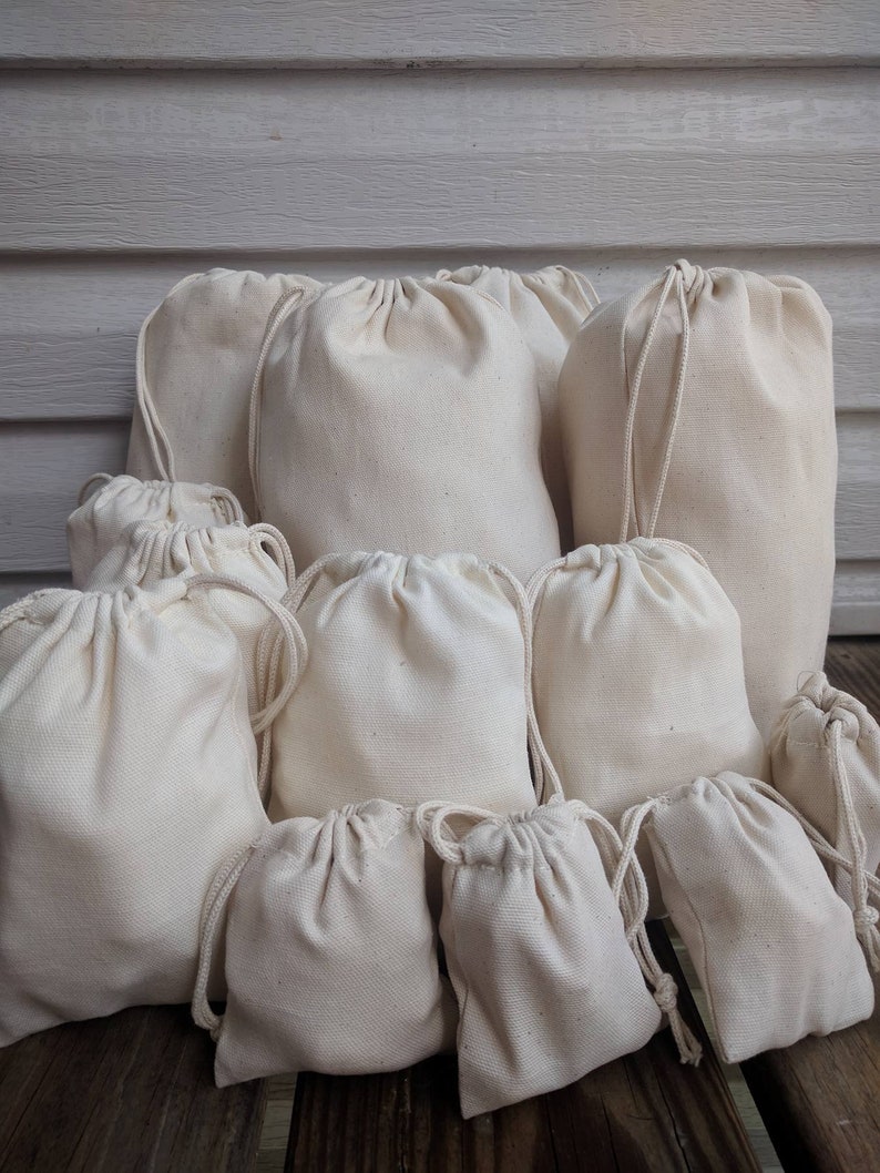 8 X 12 Inches Cotton Muslin Bags. 100 Organic Canvas Cotton Etsy