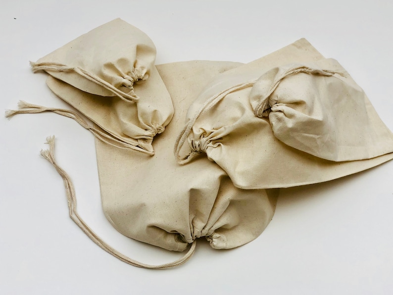 2 x 3 Inches Cotton Natural Single Drawstring Bag Quantity: 1000 Great for Packaging High Quality Bags Premium Quality