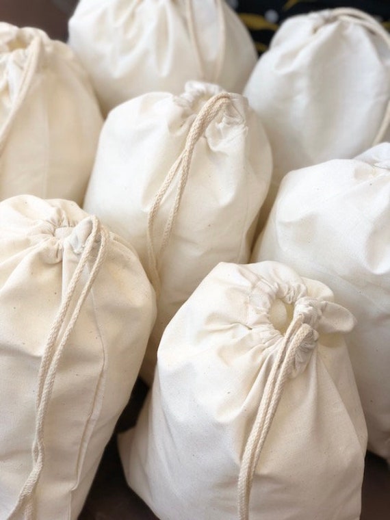Wholesale Prices 6 x 8 Inches Organic Cotton Muslin Bags Single Drawstrings