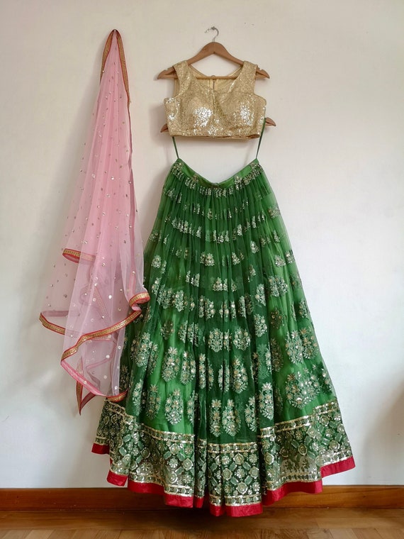 sabyasachi sequin lehenga