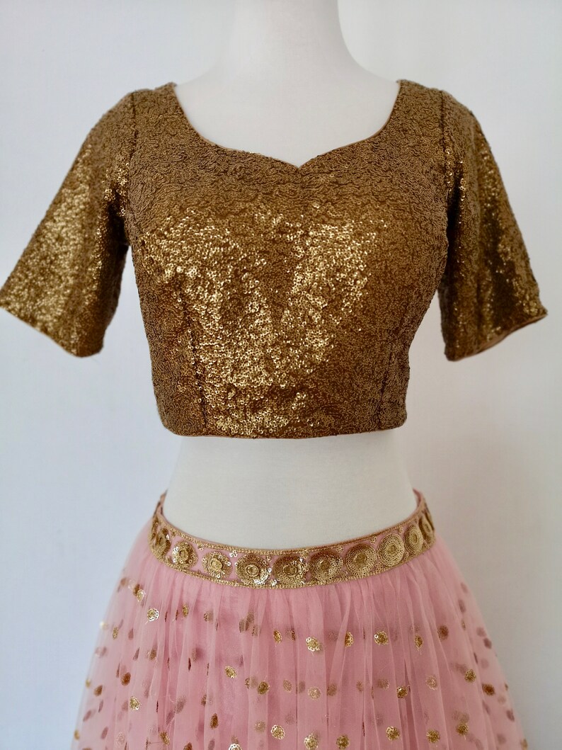 golden sequin top