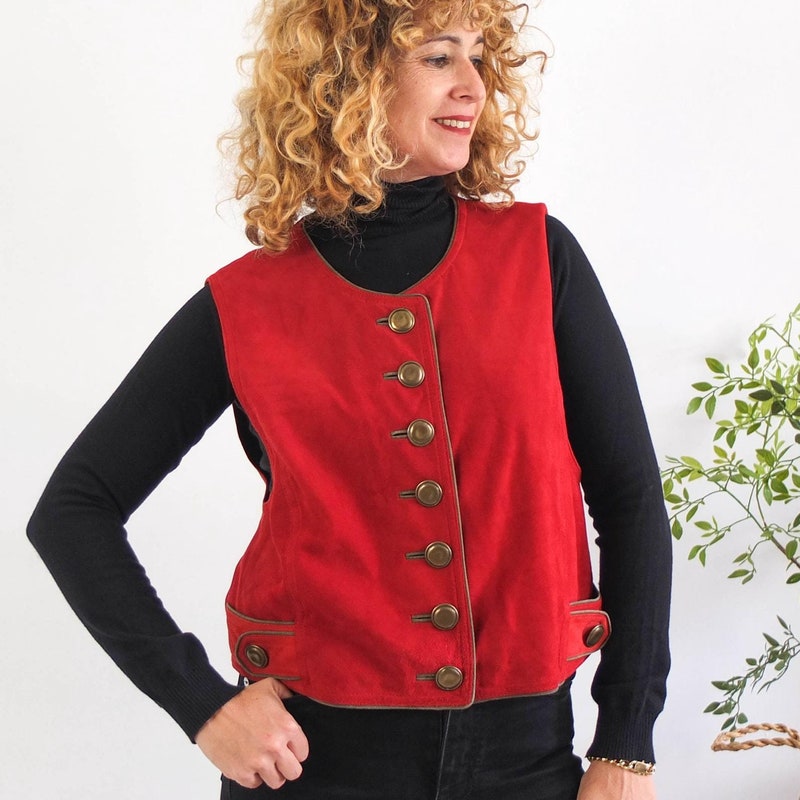 AUSTRIAN WOOL DIRNDL VEST TOP - SMALL