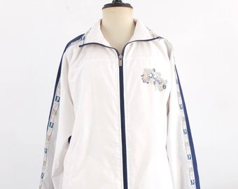 Vintage 90er Jahre Kelme Windjacke Damen, Blaue Farbblock Jacke, Vintage original Kelme leichte Sportjacke, 90er Jahre Sport Shell Windjacke