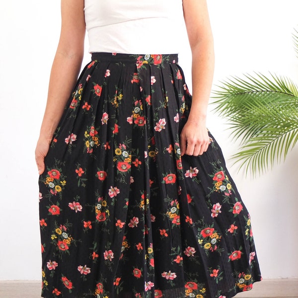 Boho Floral Midi Skirt main image 1