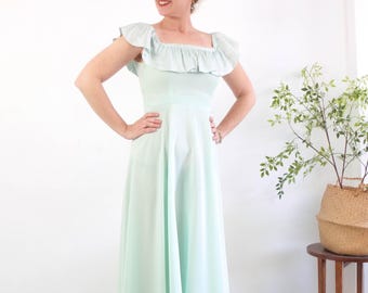 vintage mint green bridesmaid dresses Long One Shoulder Discount Bridesmaids Dress Vintage Mint Chiffon Party  Dress Formal Dress (BM10822L)  DaisyFormals-Bridesmaid and Formal Dresses  in 59+ Colors