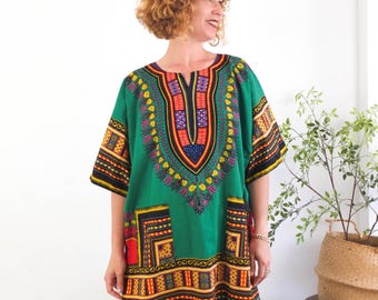 1980s Zebra Batik Print Cotton Tunic M - Etsy