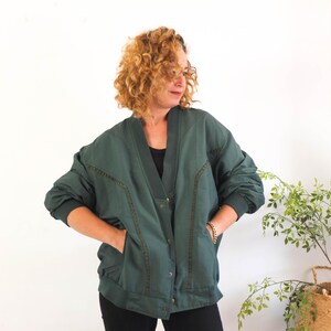 Vintage 90s Green Bomber Jacket, 90s Aviator Bomber Unisex, 90s Vintage 90s Green Bomber Jacket, 90s Aviator Bomber Unisex, 90s