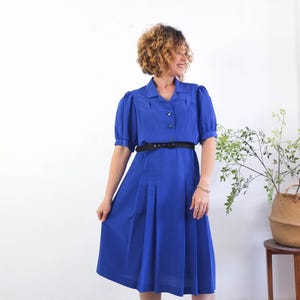 blue dress xl Maggie Merino Wool Swing Dress main image 1