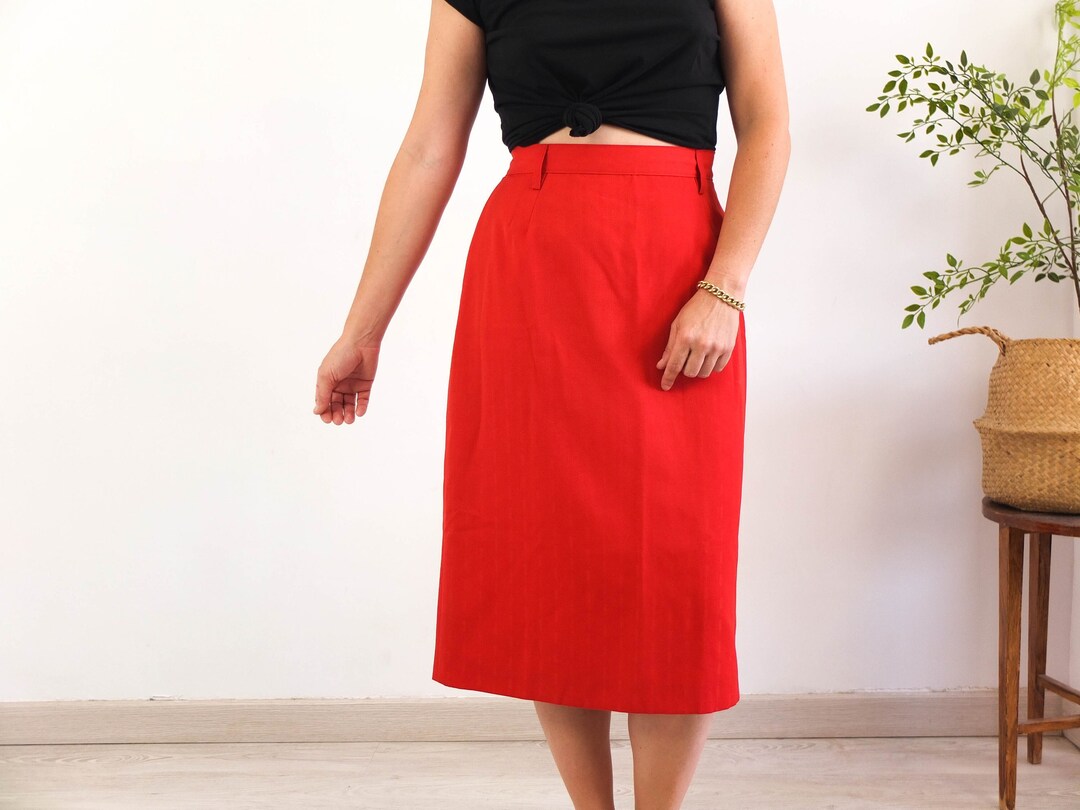 Midi Skirts Knee Length Skorts 90s Plaid Skirt Women Kate Kasin