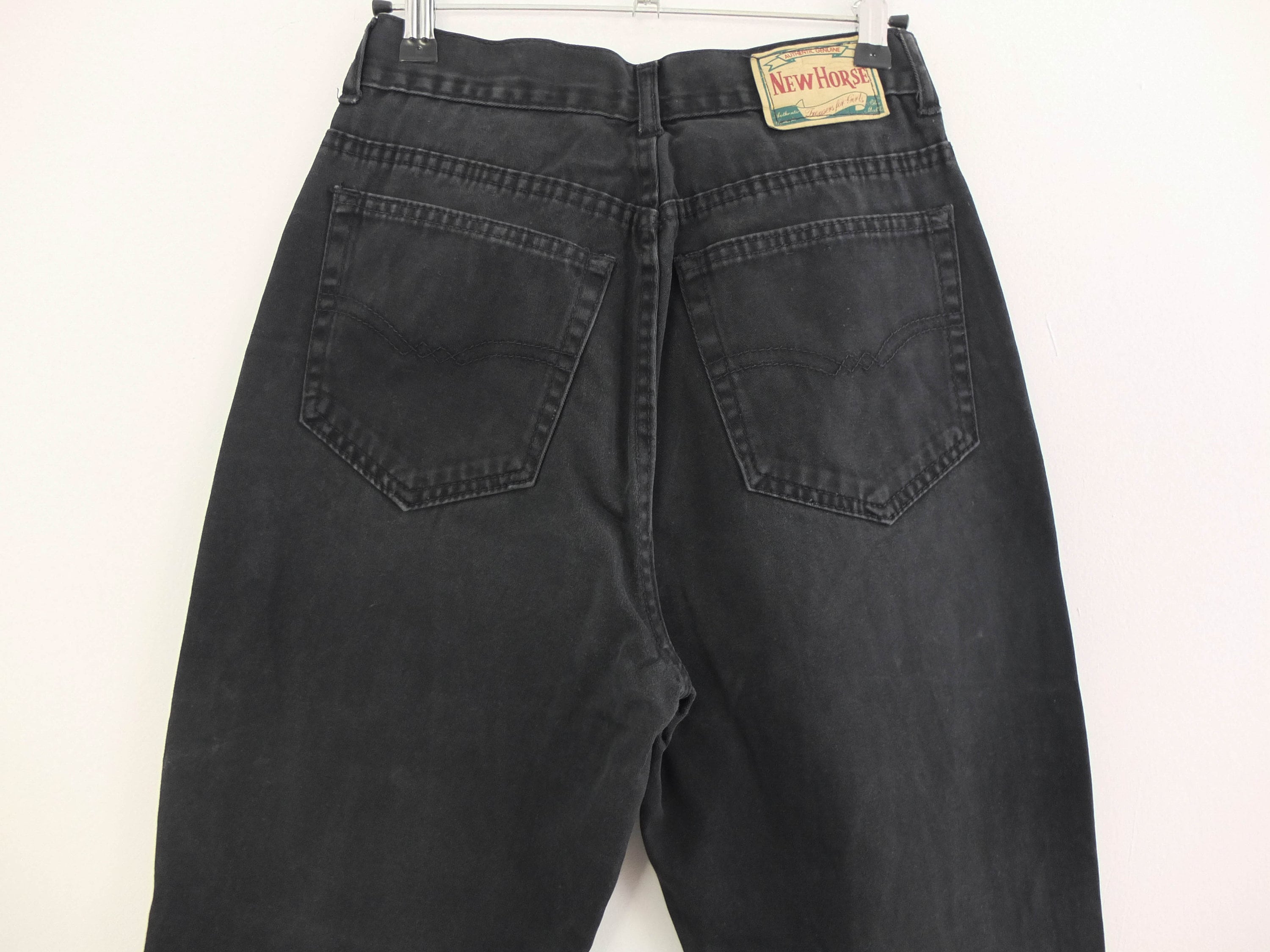 Vintage 80s High Waist Black Jeans, 80s Black Mom Jeans