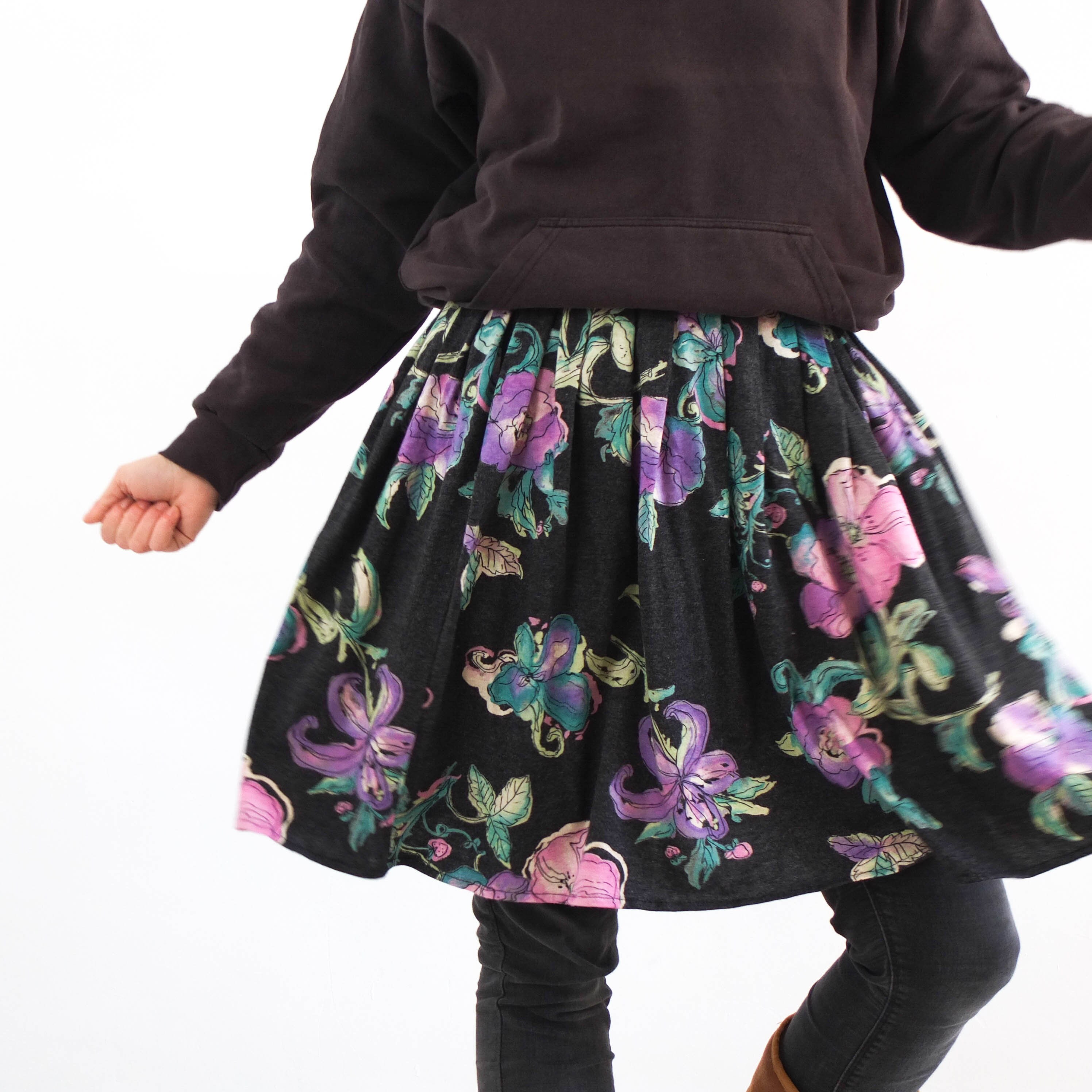 Black skater skirt 80s sales