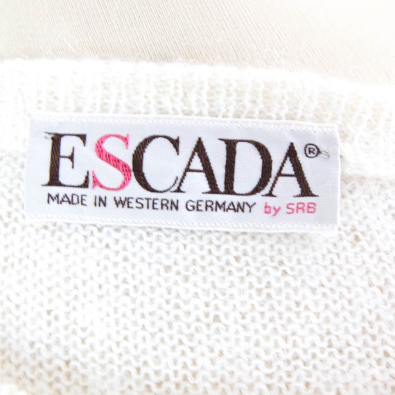 Vintage 80s white mohair sweater by Escada, 80s f… - image 10