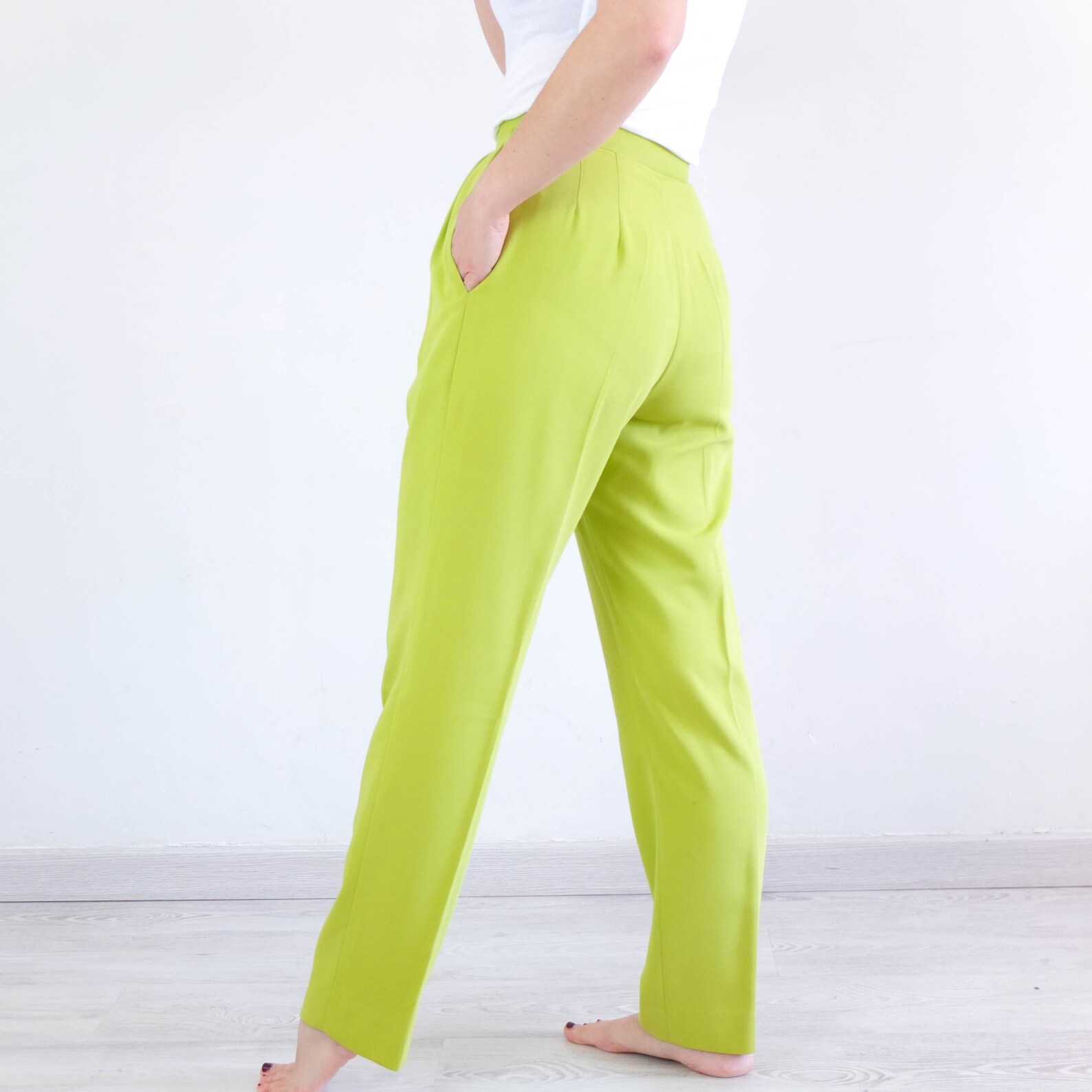lime green pants